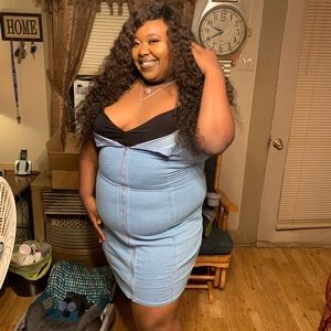 Plus Size Blue Jean Dress